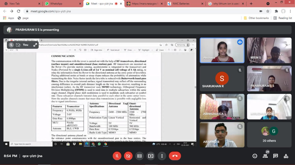 PSGTeamAurora's tweet image. It was a wonderful evening presenting our report to the @MarsSociety_SA for the #IRDC2021. Great efforts by the team well done!! 
All the very best for other teams!!
@TheMarsSociety
#Space #Science #Engineering #Mars #Robotics