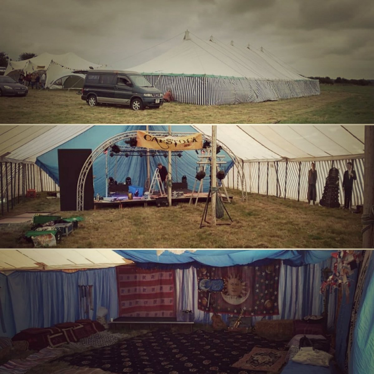 The stage is almost set for tomorrows 11pm set at Capstock. This is a private invite only event started 15 years ago that got out of hand 😂. 
Packing the tents and planning to get messy.  #capstock
