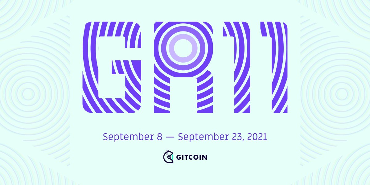 gitcoin's tweet photo. 5 days away from Grants Round 11 kicking off. If you're thinking of taking full advantage of this matching round it's recommended to apply now to allow enough time for the approval process.

✏️ - Apply today: https://t.co/B1GPGc2A6P
📅 - GR11 Kickoff: https://t.co/1BPcqj3zot https://t.co/s7eCg0C6ac