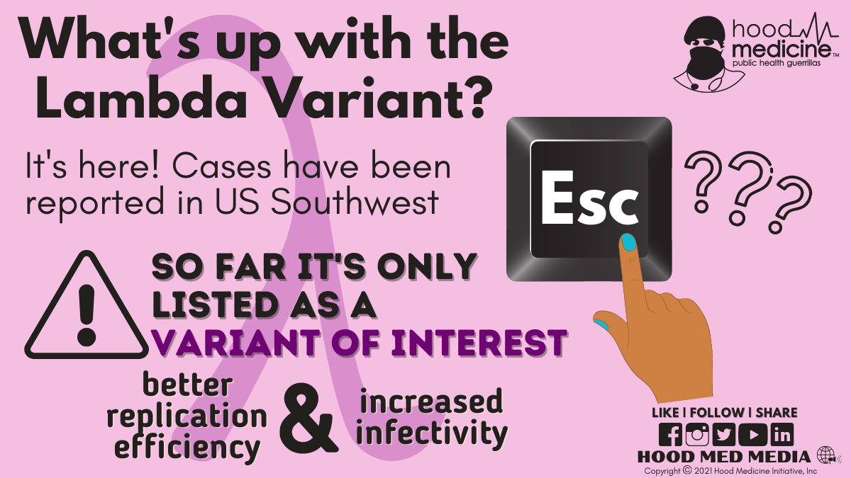 hood_medicine's tweet image. The #DeltaVariant is having its way with us, but #LambdaVariant and other Variants of Interest are being monitored now that they have been detected in the US. What are you doing to keep yourself and your loved ones safe?

#SaveTheHood
#GetVaccinatedAlready
#PutYourMaskBackOn
🦍