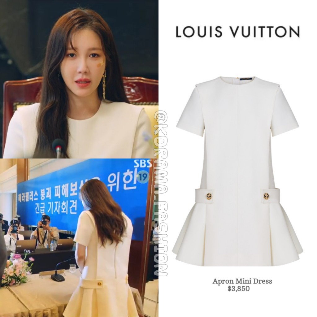 Kdrama_Fashion on X: Lee Ji-Ah wore LOUIS VUITTON Apron Mini