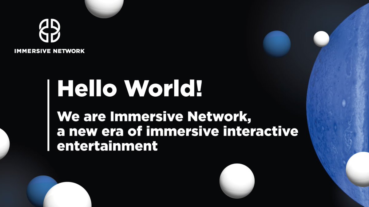 ImmerseVerse's tweet photo. Hello World! ๐
Immersive Network is creating a new era of interactive entertainment with an open oracle network which is utilizing blockchain technology.
Stay tuned for more! ๐
#immersivenetwork #blockchain #interactive https://t.co/levXUQNMR3