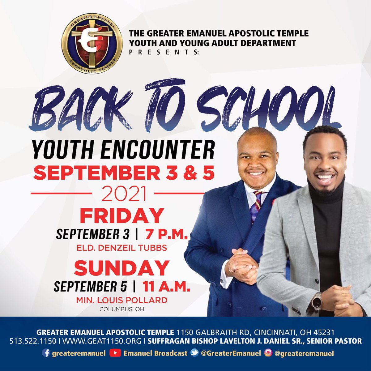 GreaterEmanuel's tweet photo. THIS WEEKEND at Greater Emanuel! https://t.co/OAPUVKaJru