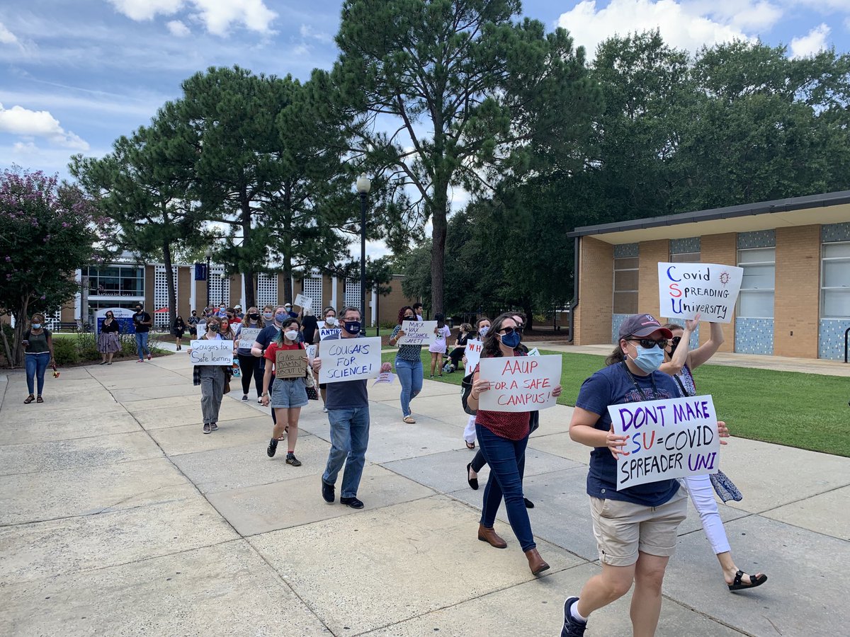 AAUPatCSU's tweet photo. CSU AAUP and others showed up for safer working, teaching, and learning conditions! https://t.co/AhZWk9MV0E
