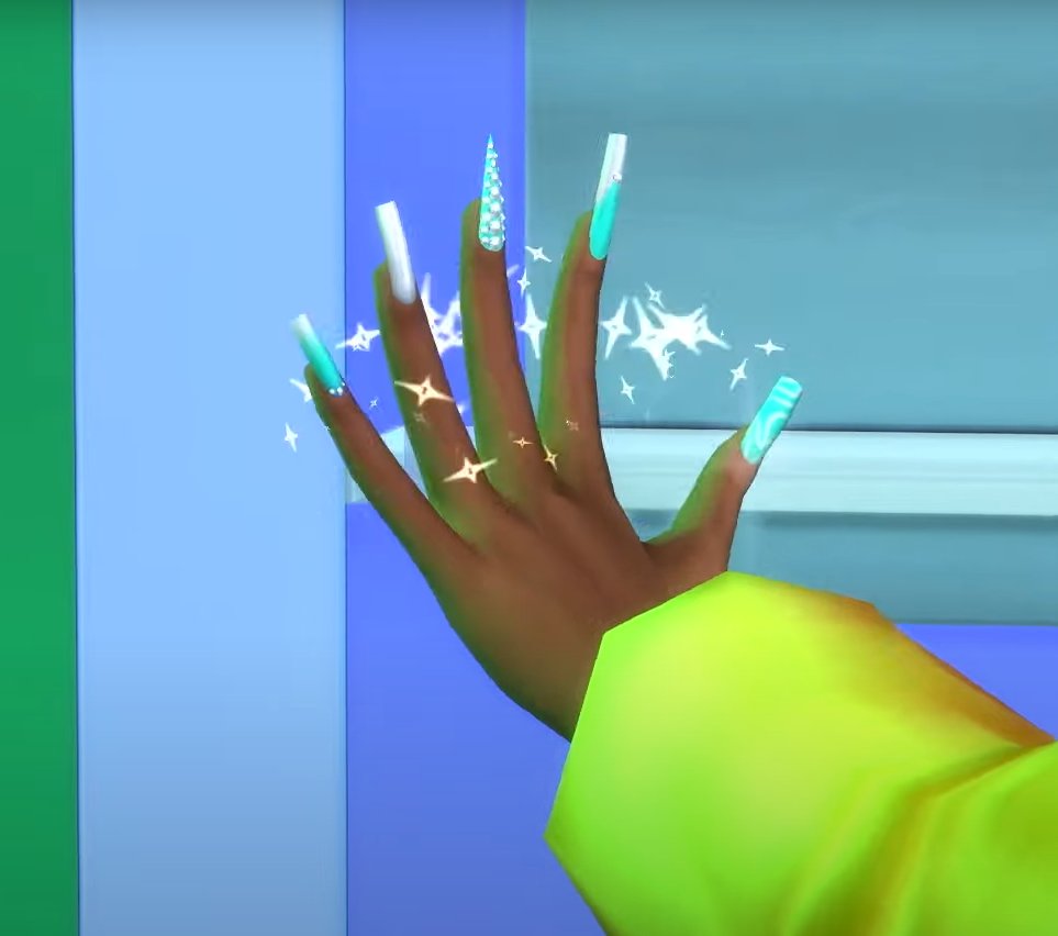 Ebonix's tweet photo. So not only do I have a Simself in an OFFICIAL @TheSims Trailer, but I also worked with them to create these beautiful nails for the Spa Day Refresh! 😭🙌🏾🙏🏾

Y'all... I HAVE CONTENT IN THE SIMS. FOREVER!!! YOU AIN'T NEVER GETTING RID OF ME NOW!!! 💅🏾😭 https://t.co/qcQvi1qcGi