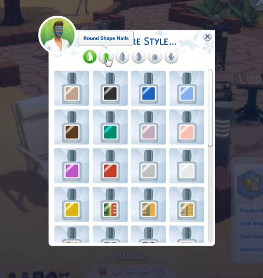 Simlish4's tweet photo. Así se ve el menú de manicura.
😱😱😱😱😱 https://t.co/pm1TSa1j8d