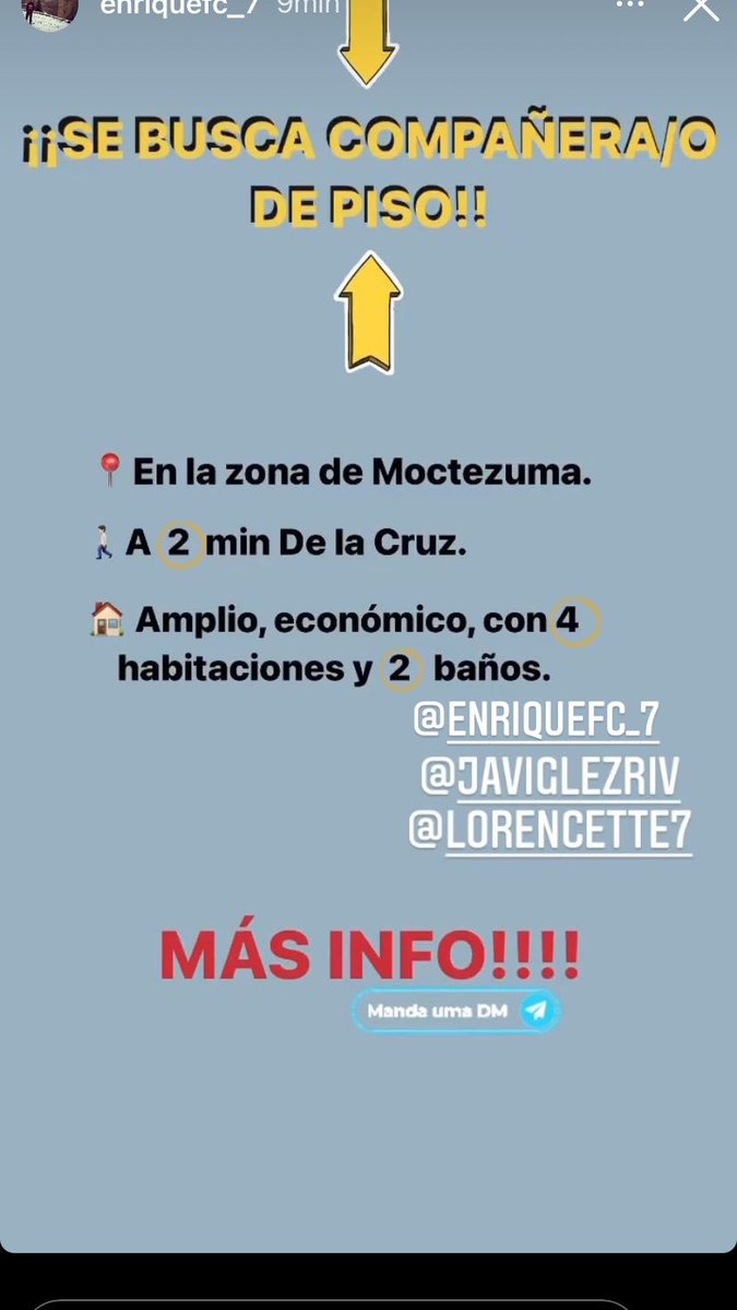 EnriqueFc_7's tweet photo. Buscamos compañero/a de piso en Cáceres para este curso! Se agradece difusión, muchas gracias 🙏🏼 https://t.co/4I563kZDX4