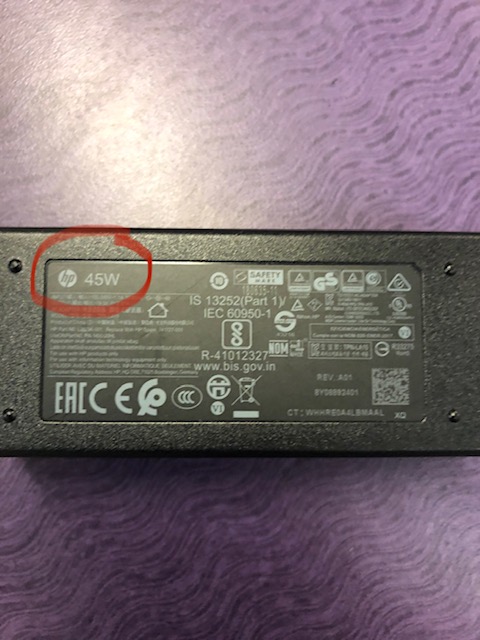 Panthers, please check your laptop charger if you didn't bring it to school today.  All chargers should be HP and look like either of these pictures.  Trade any other charger into the CRAM room on Tuesday.