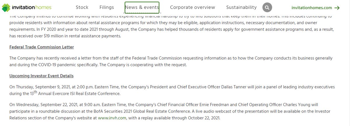 TenantsINVH's tweet photo. Invitation Homes announced that they are being investigated by the FTC.
EVERY tenant needs to file a complaint: share your story, leases, pictures, emails, maintenance, confiscated utilities, lies, promises not kept. 
File here: https://t.co/ZL86TS73h1
share with ALL tenants https://t.co/e8QWiIPo90