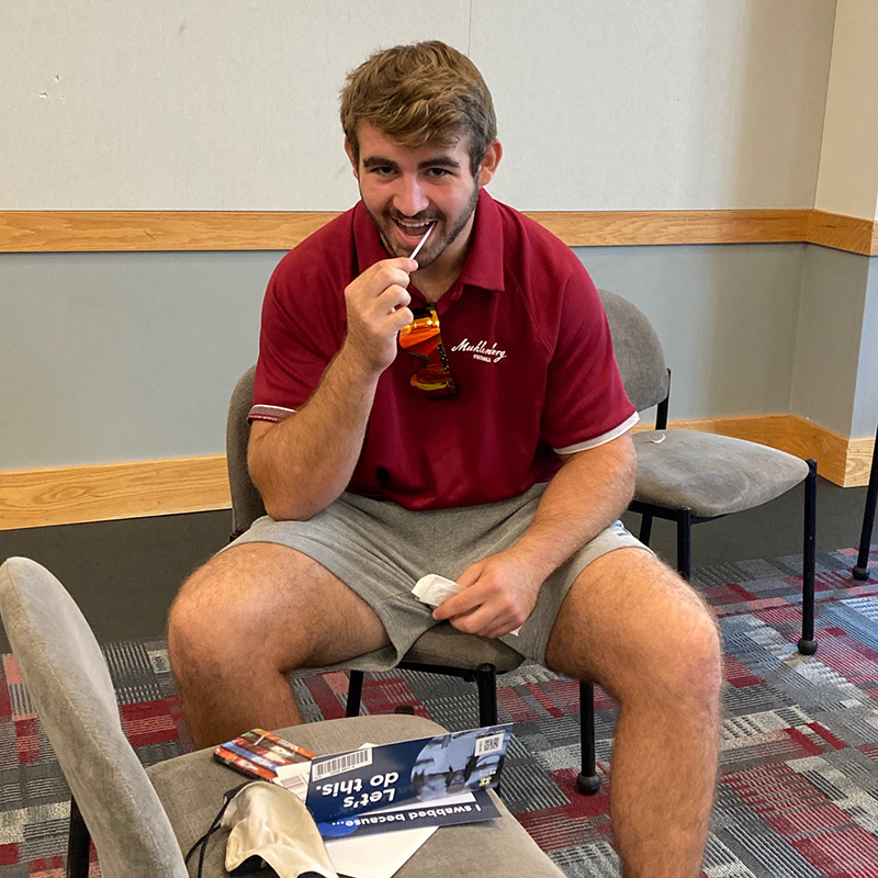 Muhl_Sports's tweet photo. Swabbing cheeks, saving lives.
Great turnout today for #Muhlenberg @BeTheMatch bone marrow registry drive. If you missed it, pls visit https://t.co/wYpWyGzLDI and get your name on the registry. You could save a life!
@DigInMules @TalleyBoneMarro #d3fb #CentConf #DigInForDuke https://t.co/ntatQt1r7n