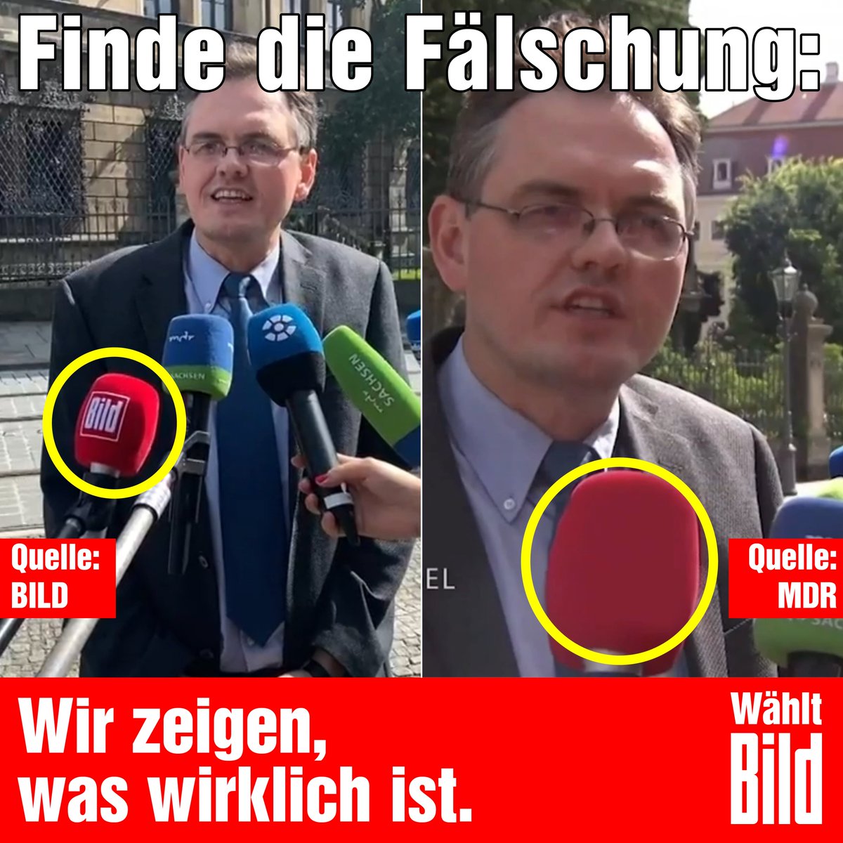 Die Aufgabe der Öffentlich-Rechtlichen ist es, „durch authentische, sorgfältig recherchierte Informationen […] die Wirklichkeit nicht verzerrt darzustellen“. 
Klappte ja super ...
Alle Informationen dazu und wie der MDR darauf reagierte ➡️ bit.ly/2YpF1i5