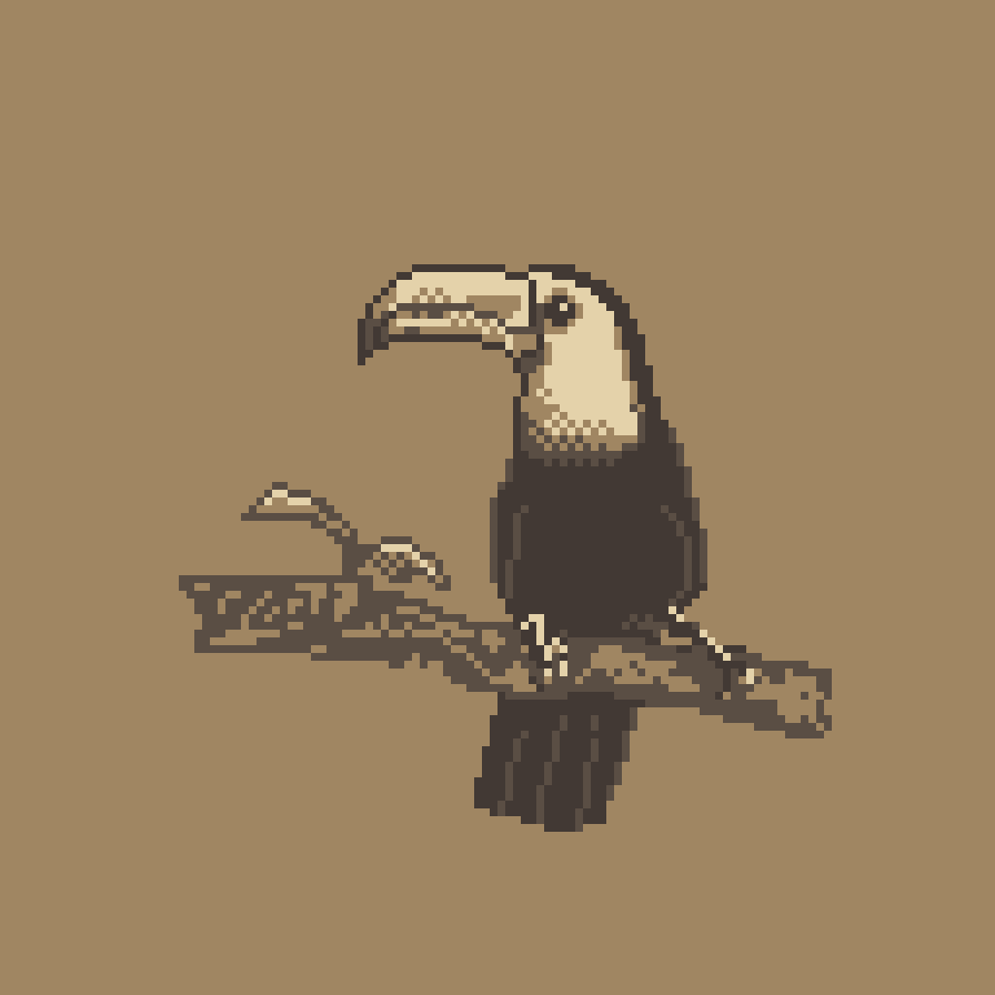 dolananpixel's tweet photo. Today's #pixel_dailies  @Pixel_Dailies 
#toucan https://t.co/S1Ye29WgFW