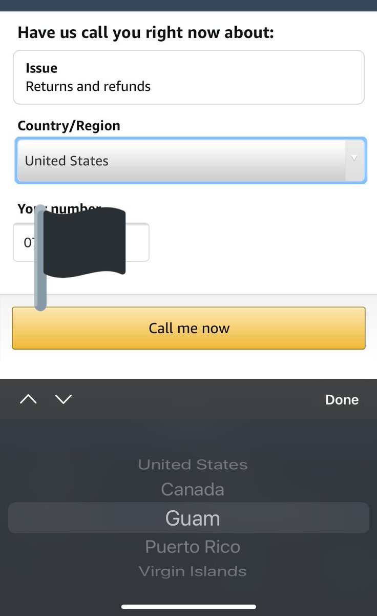 gemmabrogans's tweet photo. @AmazonHelp Hi, the option for you to call me isn’t available as my region is not in the drop down list? https://t.co/4UnVSlP4YC