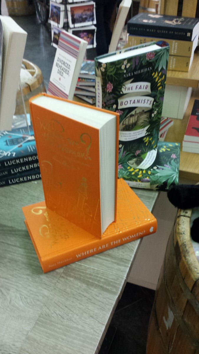 adamcombie's tweet image. So happy to come in to work today and see not one, not two, but three books either written by or with a short story by @sarasheridan on sale in the shop #Edinburgh #Women #Fiction #History @WATWProductions @BloodyScotland #TheFairBotanists
