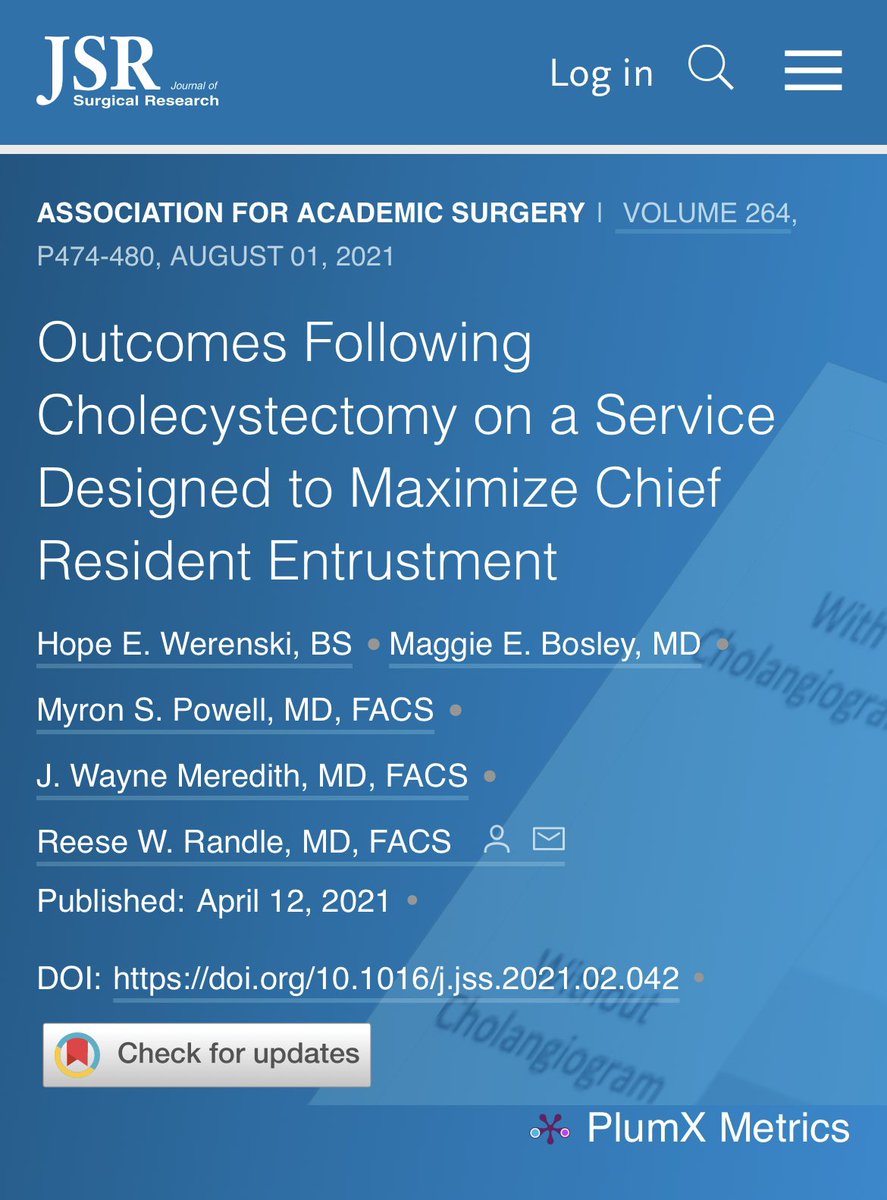MBosleyMD's tweet photo. Congrats to Hope Werenski on winning Best AAS Overall Manuscript Submission by an AAS Member for our work on the Chairman’s Service!! Well deserved!!! We are so proud!! @ReeseRandle @WakeSurgEd https://t.co/RrwT4SgtkL