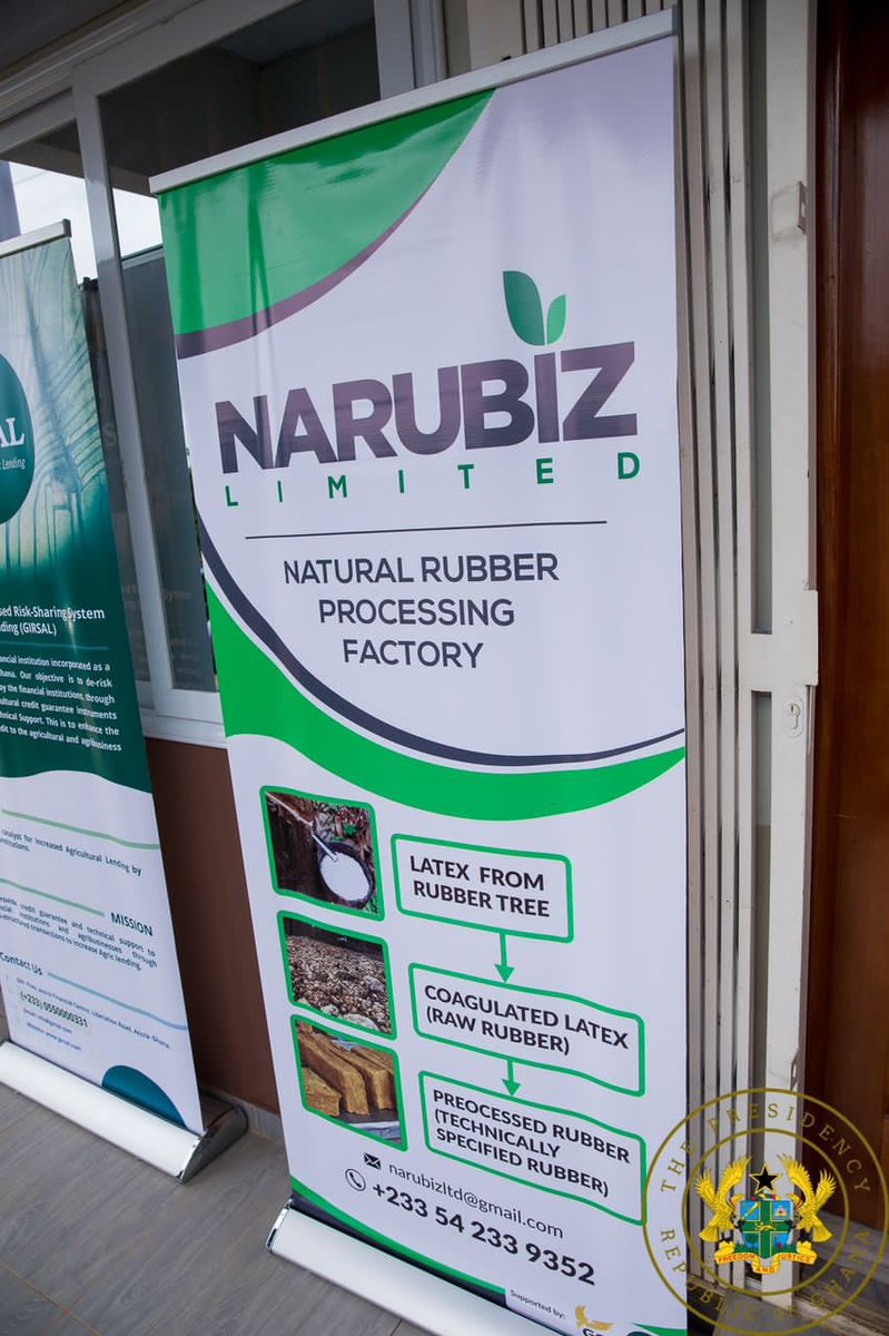 OneDOneF's tweet photo. The President of the Republic, @NAkufoAddo, on Friday, 3rd September 2021, commissioned the Narubiz Rubber Factory, a company operating under Government’s 1-District-1-Factory initiative, at Wassa Dompim, in the Wassa East District of the Western Region. https://t.co/xKaaFAiMq2