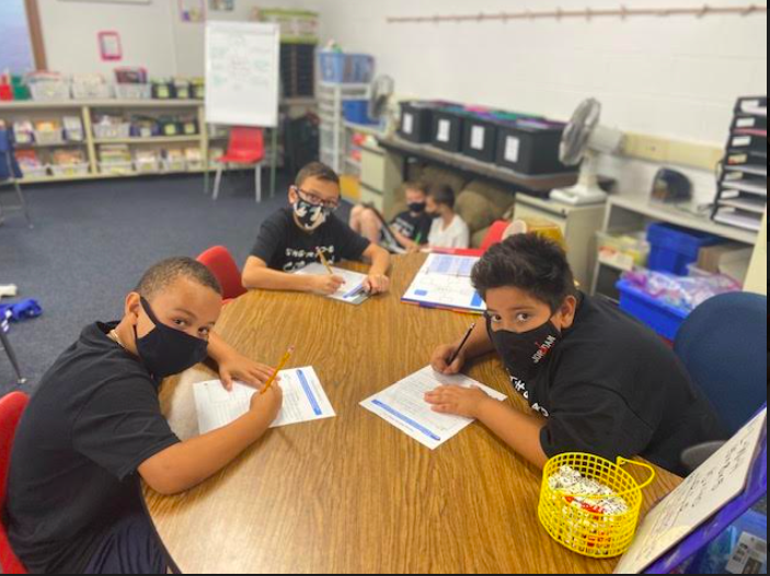 D59Clearmont's tweet photo. Thank you to our PTO for are stylish "Fifth Grade Crew of 22" T-shirts. Our friends are writing narratives in style! #ClearmontFamily #D59Learns #Friendstheme https://t.co/1gTuRbG2LF