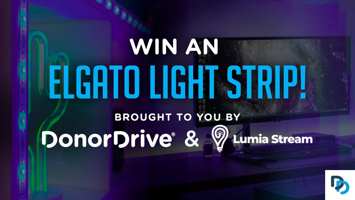 DonorDrive's tweet photo. We are excited to announce our livestreaming integration with @LumiaStream by hosting a giveaway!

Take your charity stream production to the next level by entering to win an lifetime pro license from Lumia Stream and an @elgato Light Strip.

Enter: https://t.co/9scJKjwHJ1 https://t.co/ZvSmrPq5VB