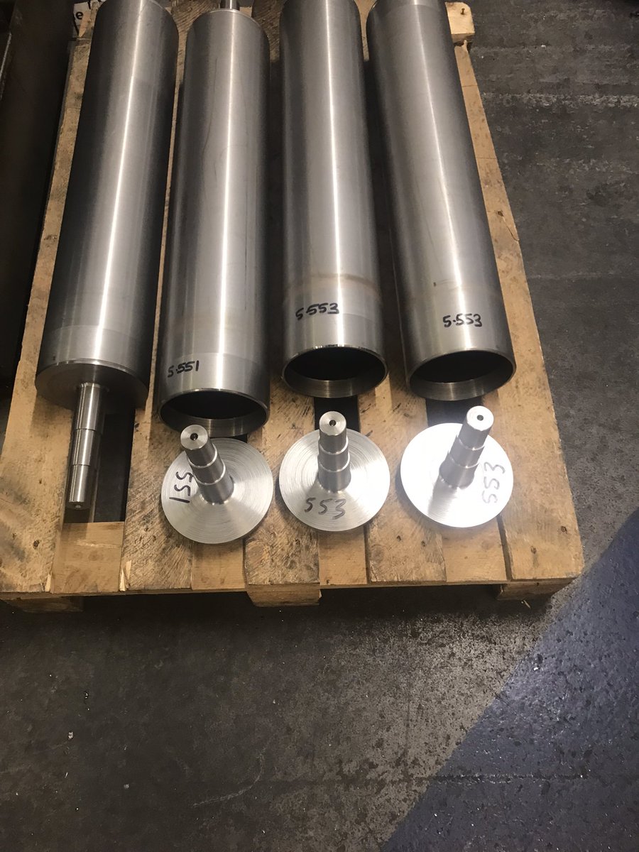 Rollers going through the shop floor. 1.6m long,150mm dia next keyways to be machined and bearings to fit #ukmfg #Engineering #skilled