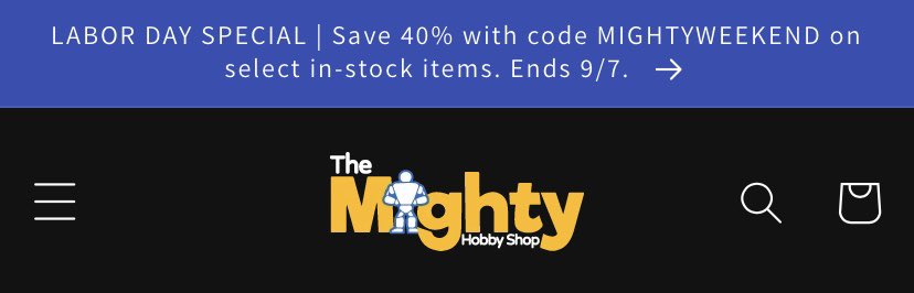 Mighty Hobby running a 40% off sale on many items with code: MIGHTYWEEKEND 

funko.link/MHSale