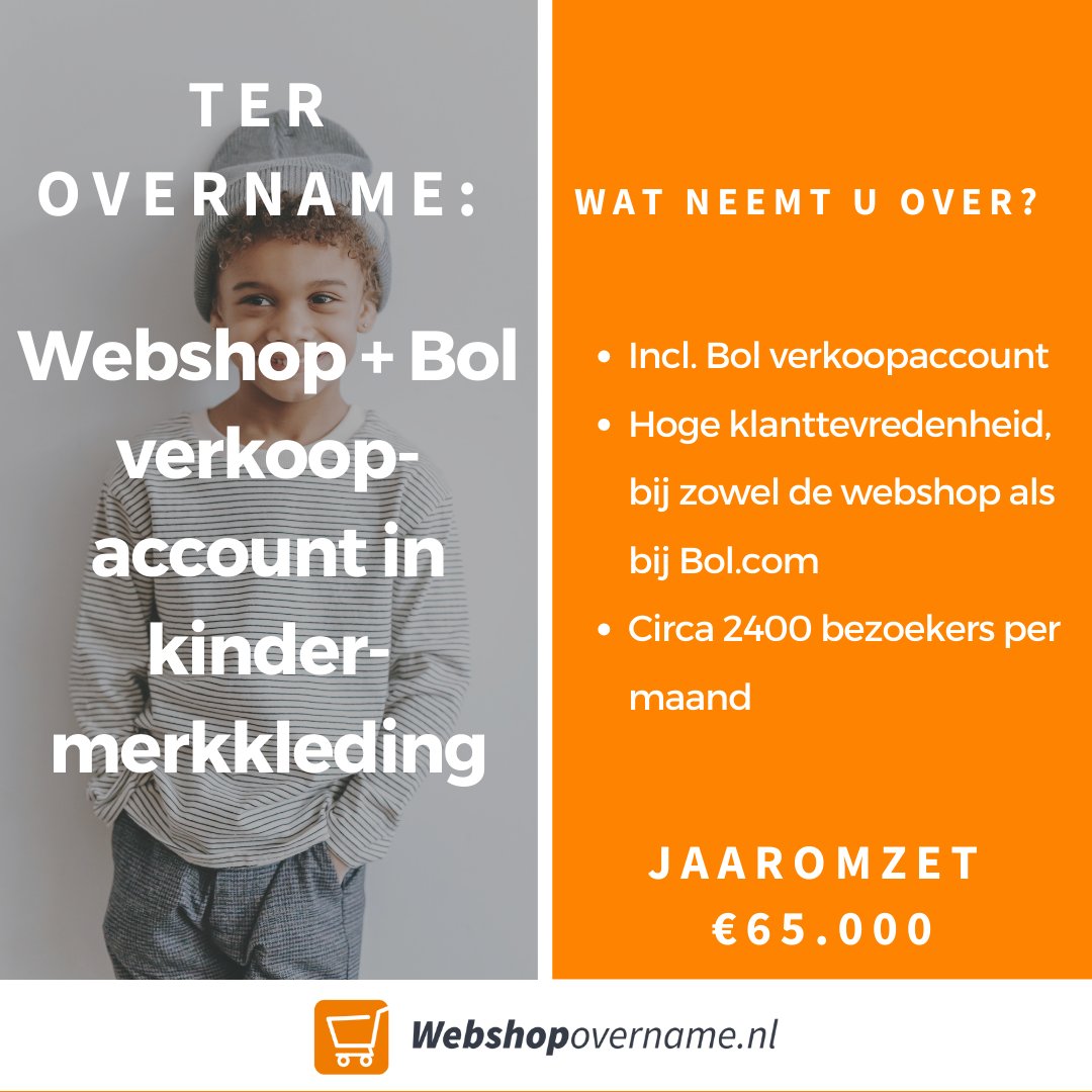 Uitgaven Vrijlating Inspiratie WebshopOvername.nl on Twitter: "Ter overname: Webshop + Bol verkoopaccount  in kindermerkkleding - Jaaromzet €65.000 - Meer informatie en reageren via  https://t.co/jOiYU5tpXC #webshop #overname #webshopovername #ecommerce…  https://t.co/sO2C0Ntzd9"