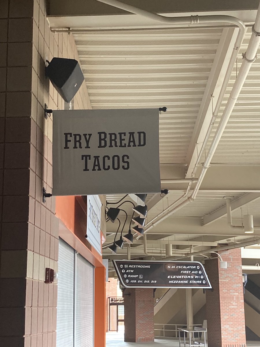 ThaChiefDavis's tweet photo. ⁦”Slap the dough slap the dough and watch the grease pop” New fan offer at Boone Pickens Stadium ⁦@RezDogsFXonHulu⁩ https://t.co/Sp56xZDuOQ