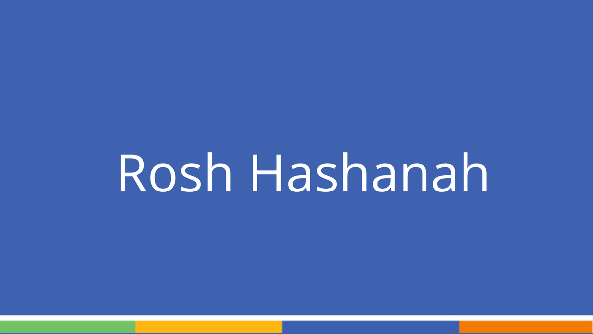 Rosh Hashanah begins this evening at sundown. 

Wishing our Jewish students, staff and community a very Happy New Year! Shanah Tovah! #RoshHashanah