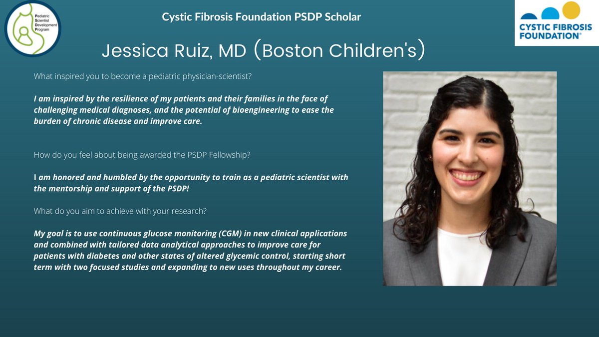 Pediatric Scientist Development Program (PSDP) (@psdp_amspdc) on Twitter photo Meet our CF Foundation PSDP Fellow, Jessica Ruiz, who will begin her PSDP research in July 2022. For more details on her research project: amspdc-psdp.org/awardees/
<a href="/Jessica_L_Ruiz/">Jessica Ruiz, MD</a> <a href="/msdagus/">Michael Agus</a> <a href="/CF_Foundation/">Cystic Fibrosis Foundation</a> <a href="/PSDP_AMSPDC/">Pediatric Scientist Development Program (PSDP)</a> <a href="/SalliePermar/">Sallie Permar MD PhD</a> Meet our CF Foundation PSDP Fellow, Jessica Ruiz, who will begin her PSDP research in July 2022. For more details on her research project: amspdc-psdp.org/awardees/
<a href="/Jessica_L_Ruiz/">Jessica Ruiz, MD</a> <a href="/msdagus/">Michael Agus</a> <a href="/CF_Foundation/">Cystic Fibrosis Foundation</a> <a href="/PSDP_AMSPDC/">Pediatric Scientist Development Program (PSDP)</a> <a href="/SalliePermar/">Sallie Permar MD PhD</a>
