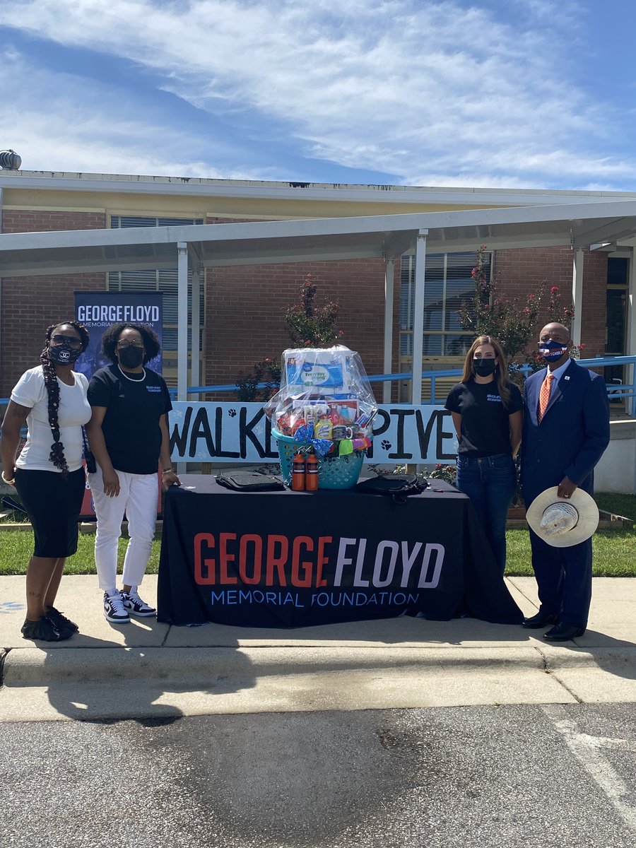 It's a great day to be a Panther <a href="/Walker_SpiveyEl/">Walker Spivey Elementary School</a>, thanks to The George Floyd Foundation! Our students and staff were happy to be recipients of school supplies from our committed community partner!
<a href="/CumberlandCoSch/">Cumberland County Schools</a> 
@CCSSuptConnelly 
<a href="/CCSElemEd/">CCSElemEd</a>
