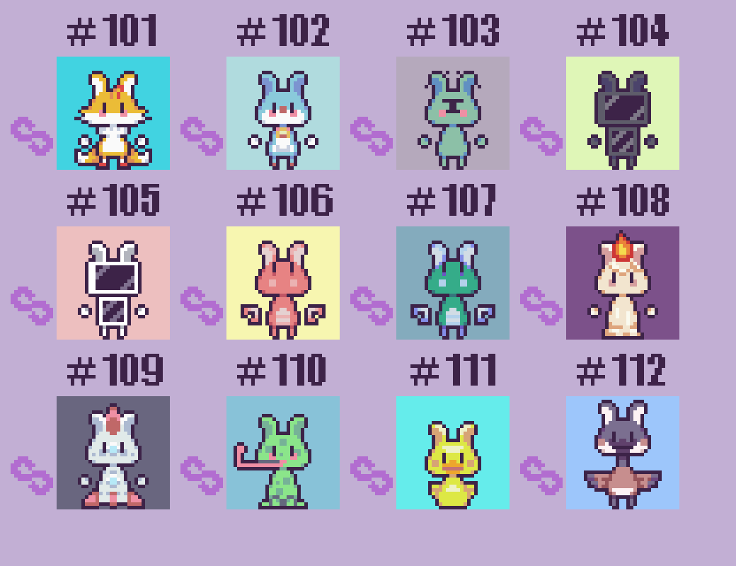 BunnyBunzCrypto's tweet photo. New Bunny Bunz #101-112 are dropped!

Available on #opensea in #matic blockchain with no gas fee!
Price Ξ0.0045

https://t.co/l0eciI3MTH

Discord: https://t.co/fVkSXvqouX

#BunnyBunzCrypto @opensea $matic #NFT #NFTArt #NFTArtist #Bunny #NFTCommunity #openseanft #pixelart https://t.co/iMEqDcjMEf