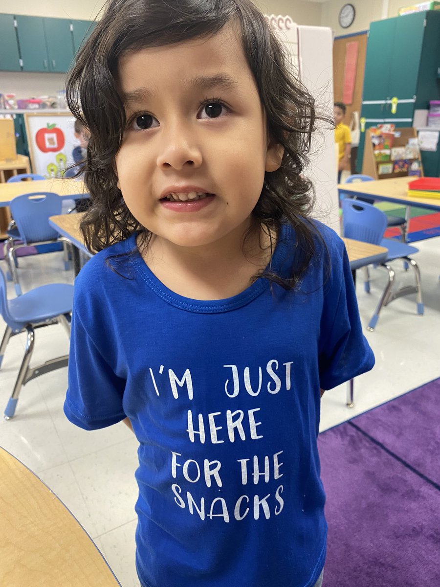 Ms_NietoPre_K's tweet photo. I thought he was here for the fun learning….he is in Pre K for the snacks! https://t.co/7Joe629omT