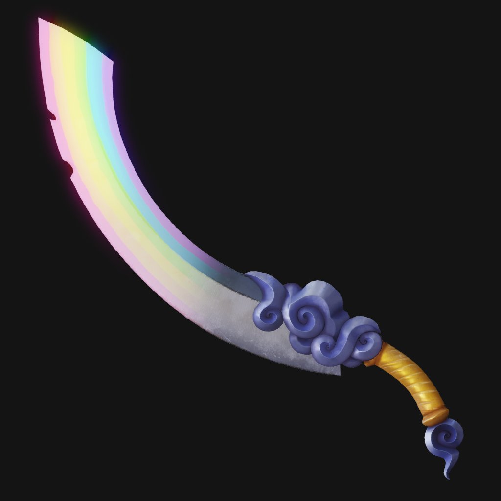 HenryRietra's tweet photo. Rainbow Sword - Model based on the concept of Moniek Schilder check out her profile https://t.co/BujtQbSO7W More images of this project in my artsation https://t.co/KajWd0VLh2
#gameart #unreal #unity #realtime #pbr #blender #gamedev #lowpoly #3dart #stylized https://t.co/bsyczw5yrX
