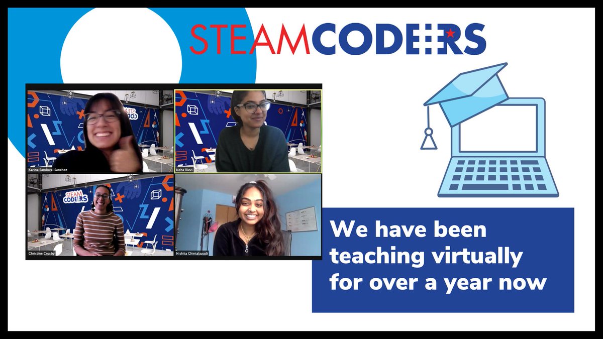 SteamCoders's tweet image. Email us if you’re interested in finding out more information about our upcoming classes!
#kidsforcoding #stemeducation #virtuallearning #backtoschool #girlsinstem #boysinstem #kidsinstem #science #technology #engineer #art #math #nonprofit #100daysofcode #codespark #thefoos