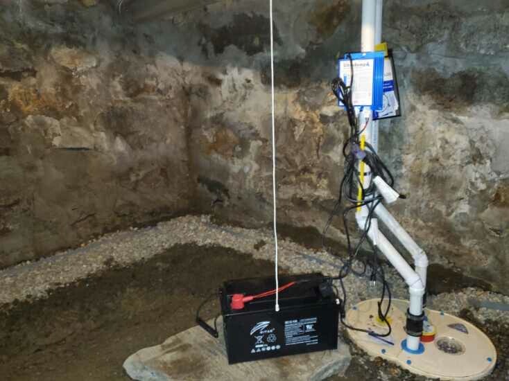 LeaderFSI's tweet image. A newly installed sump pump in Buckland, MA.