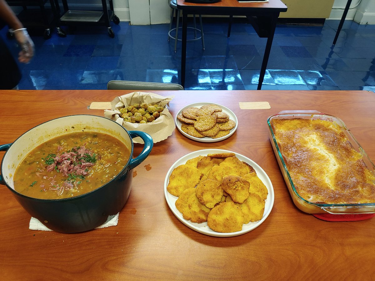 Learners from African-American History Class and Foods &amp; Nutrition Class came together to display what they have learned this week about the African Slave Trade and the foods brought over. Thanks to <a href="/KosherSoul/">Michael W. Twitty</a> for the Okra Soup recipe. <a href="/RSSchoolsNC/">Rowan-Salisbury Schools</a> <a href="/watlington_sr/">Superintendent Dr. Tony B. Watlington Sr.</a> <a href="/PrincipalCowan/">Alexis Cowan</a>