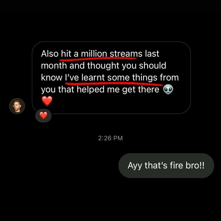 NickManages's tweet image. Fuck yeah!! Love hearing shit like this 🙏🙏🙏Another milli in the community 💪💪💪 instagr.am/p/CTXqgAlFtb7/