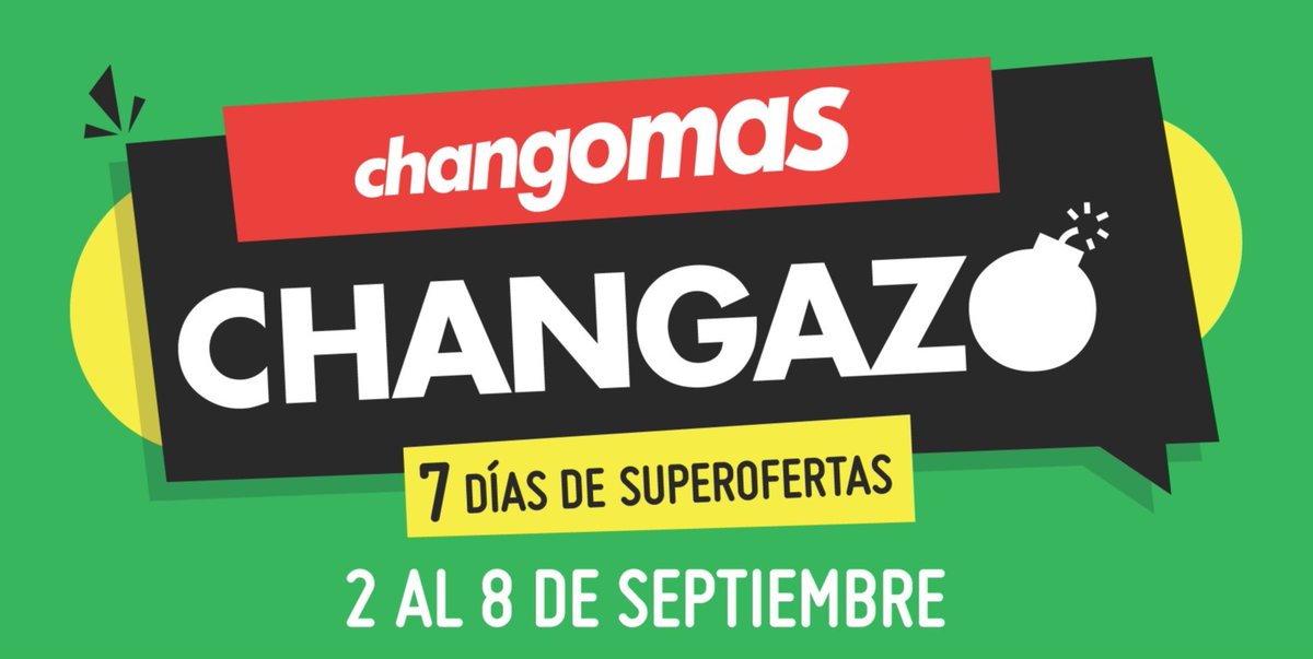#CHANGAZO. Del 2 al 8 de septiembre te esperamos en todas las sucursales Changomas del pais para que aproveches las miles de superofertas a precio bomba y el especial AUTAZO con promos exclusivas y 10% de descuento en todos los servicios del Autocenter. #Changazo #Autazo