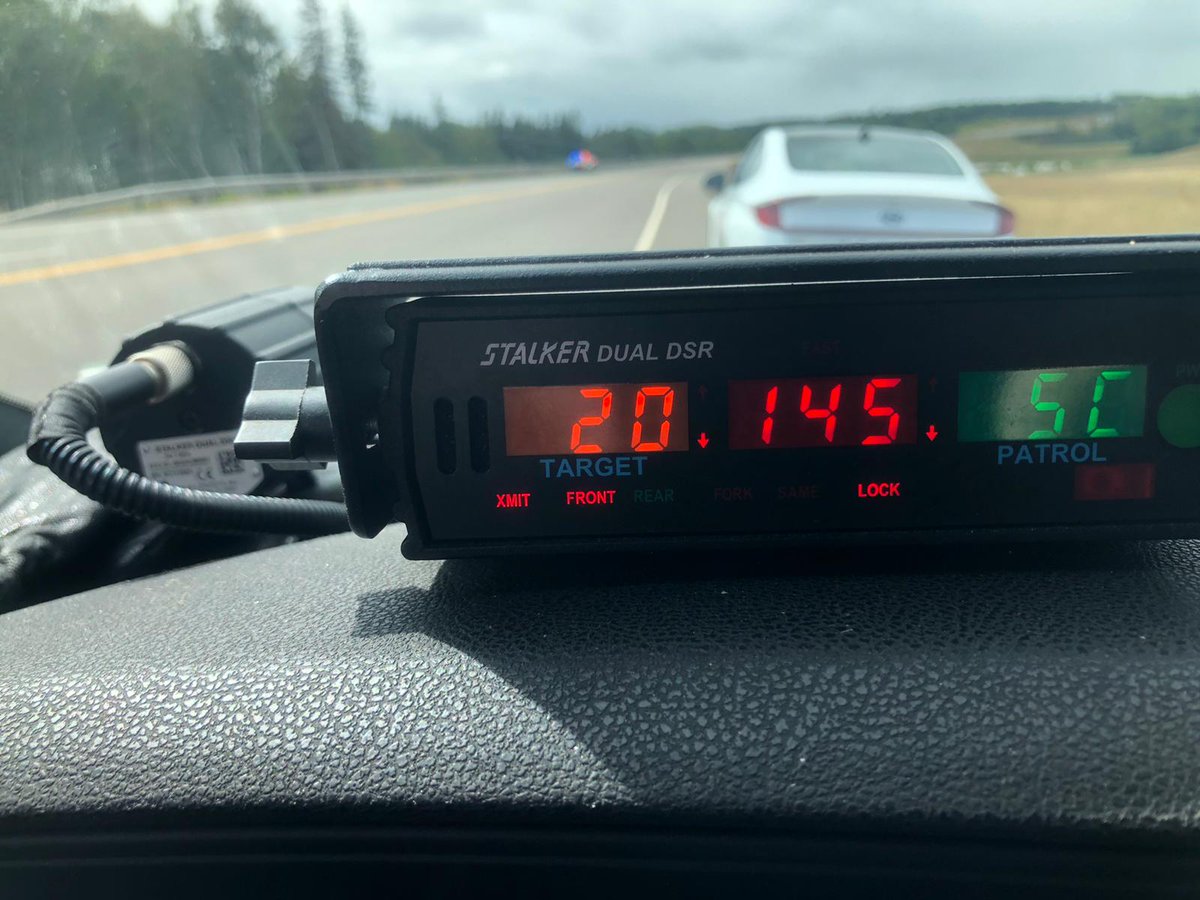 This driver was seen driving 163 km/h in a 90 km/h zone in #Cornwall. Police locked the vehicle at 145 km/hr. Driver was issued an 830 $ fine and will have his vehicle towed. Speeding is not worth it – Cst. Parsons #DriveSafePEI