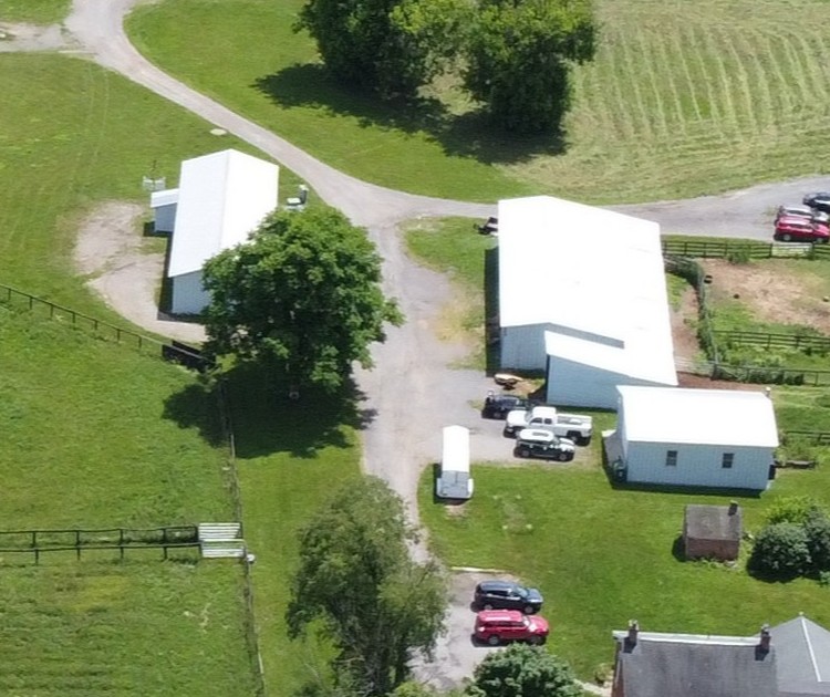 Aerial of Equine Facility we have for sale in Ravena.  #horsefarm #paddocks #arena #showbarn #cattlepasture #horsestalls #boxstalls #forsale #equine #ravenany #teresagitto #witkocbcpp #cbcpp #cbcworldwide