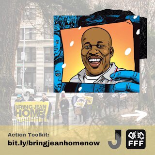 HaitianBridge's tweet photo. In 2018, Jean Montrevil was targeted by #ICE for organizing in defense of immigrant communities. ICE used decades-old convictions that Jean served his time for as a pretext to deport him. @GovernorVA signed a pardon, but now @SecMayorkas must #BringJeanHome. https://t.co/Z7tYAkyZic