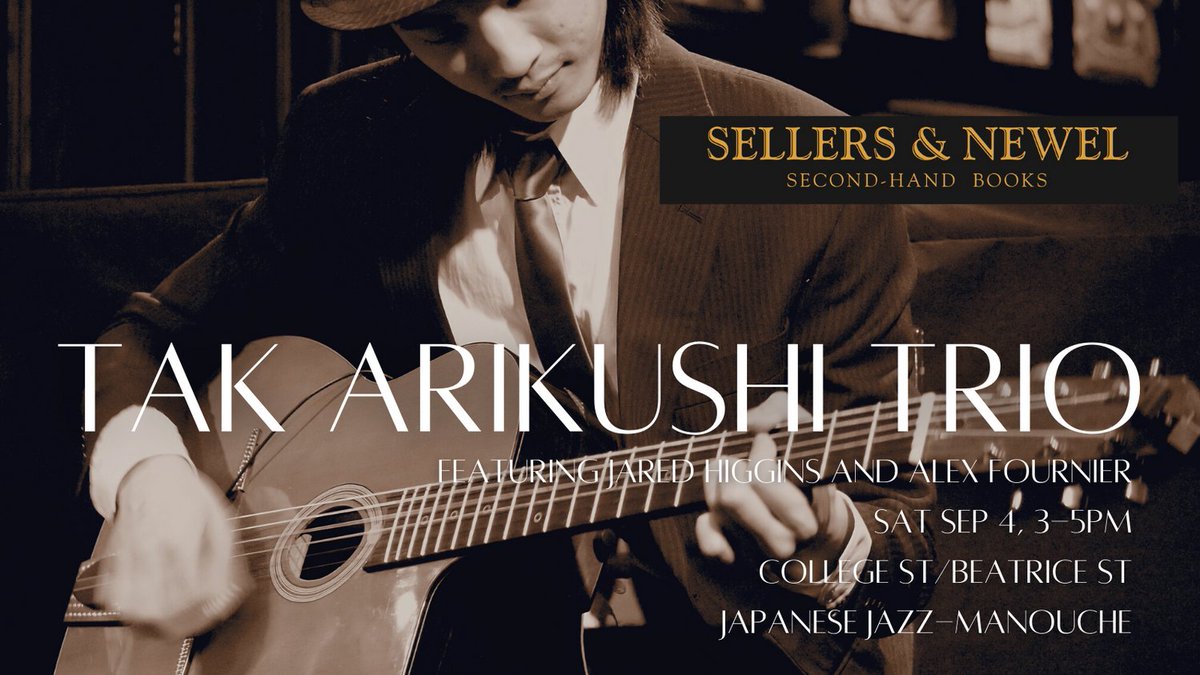 This Saturday I'll be playing at the corner of College and Beatrice for the <a href="/sellersandnewel/">Sellers & Newel</a> Literary Society. 3-5pm, See you there! #torontomusic #torontojazz