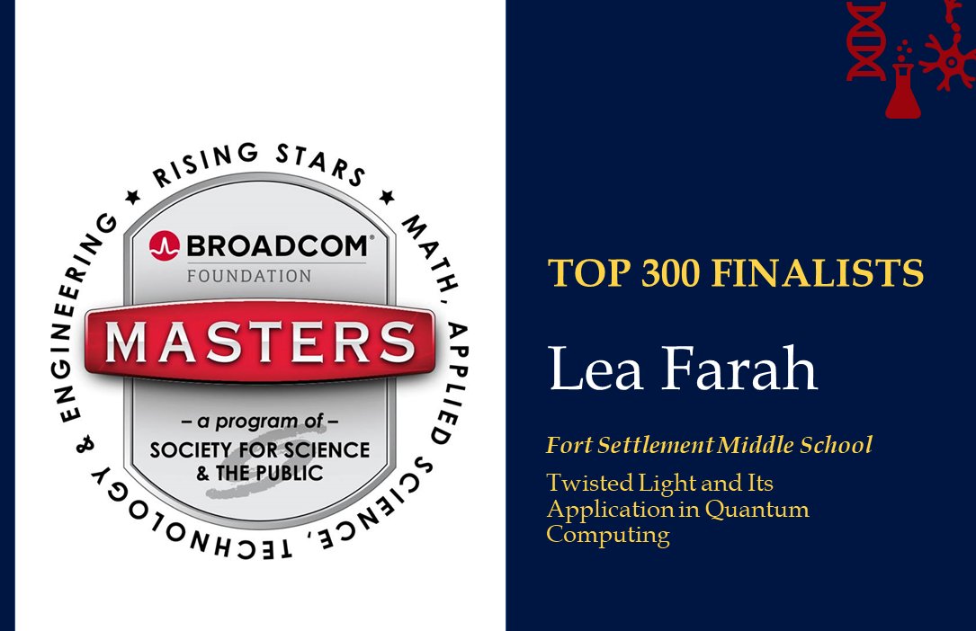 sefofhouston's tweet photo. Join us in congratulating #BroadcomMASTERS Top 300 Finalists! Five of our very own students competed and received this prestigious designation. Amazing work! (1/2) https://t.co/deUo7FhnnO