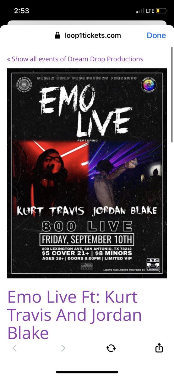 kurttravis's tweet photo. This is happening soon!! I’m hosting #emolive with my homie @jordanblakesays we’re also doin a little meet and greet! Head over to my insta for tickets @kurttravis https://t.co/xuUVSUpa4c