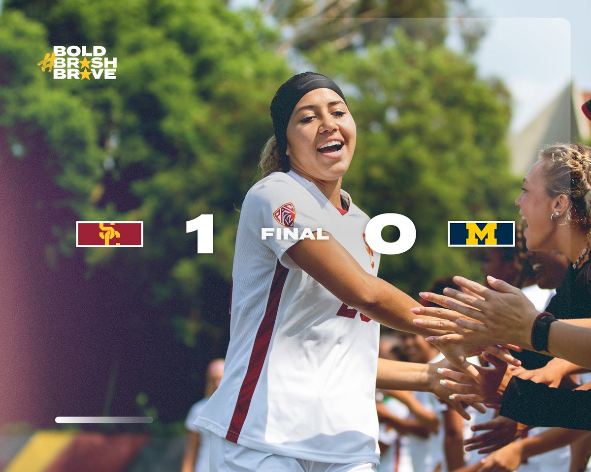 FINAL | #24 MICH 0-1 USC

Aaliyah Farmer's second goal in as many games gives the Trojans a big W on the road! Jada Talley with the service off the corner as the Trojans win in OT.

#FightOn | #BoldBrashBrave
