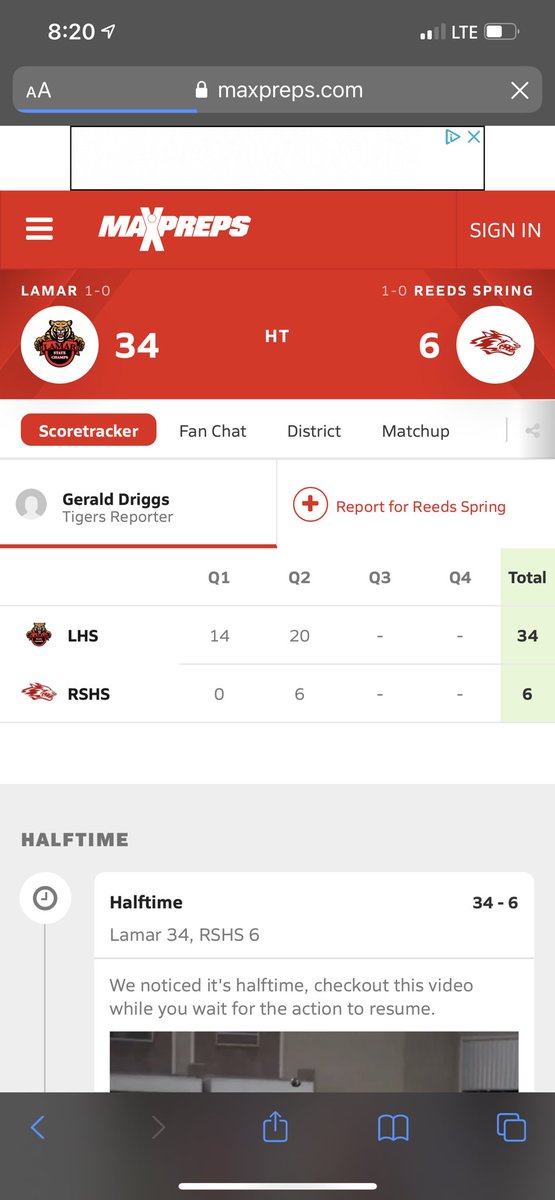 lamar_barstool2's tweet photo. Only 6? @rswolvesfb that halftime speech better be really good https://t.co/DN5rUuiZaH