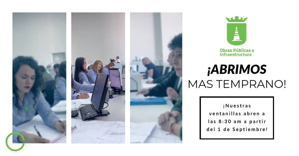 Para brindarte un mejor servicio y cuidando las medidas de sanidad poco a poco retomamos nuestros horarios habituales de servicio, por eso a partir del 1 de septiembre de 2021 abrimos nuestras ventanillas a partir de las 8:30.

¡Nuestra prioridad eres tú!
#dopi
#Zapopan
