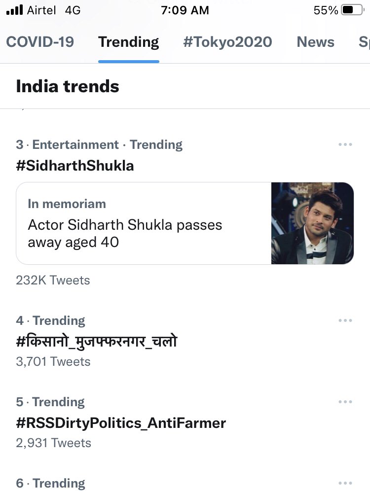 RT @davinder_7: Trending on top 5 within 10 mintues 

Keep it up guys

#FarmersProtest 
#RSSDirtyPolitics_AntiFarmer https://t.co/loR5gC5MRg