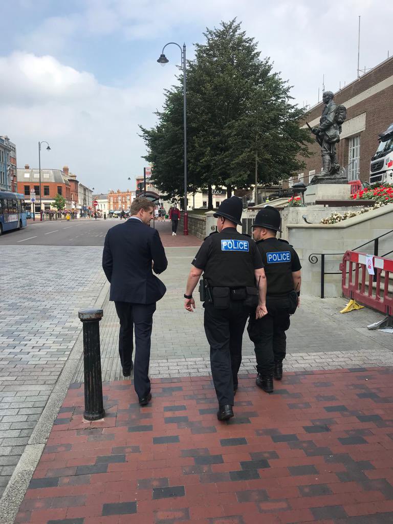 PCCKent's tweet photo. Great to meet the @kent_police team at #tunbridgewells today. Chief Inspector Changizi and his team are #makingkentsafer 😊 https://t.co/nfa6Vk0Bms