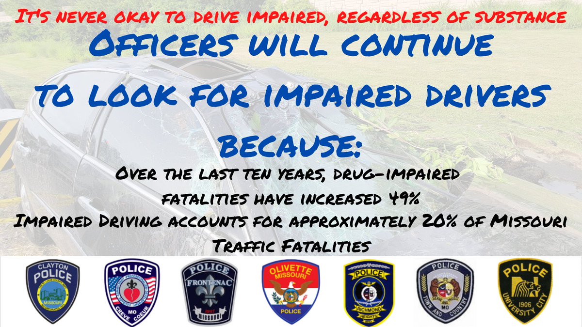 FrontenacPD's tweet photo. This weekend continues the #savemolives Drive Sober or Get Pulled Over Campaign. However, enforcement goes beyond just alcohol to include: drug impairment, prescription drug abuse, and drowsiness. #DriveHighGetDWI  #IfYouFeelDifferentYouDriveDifferent https://t.co/MdLrpUgF82