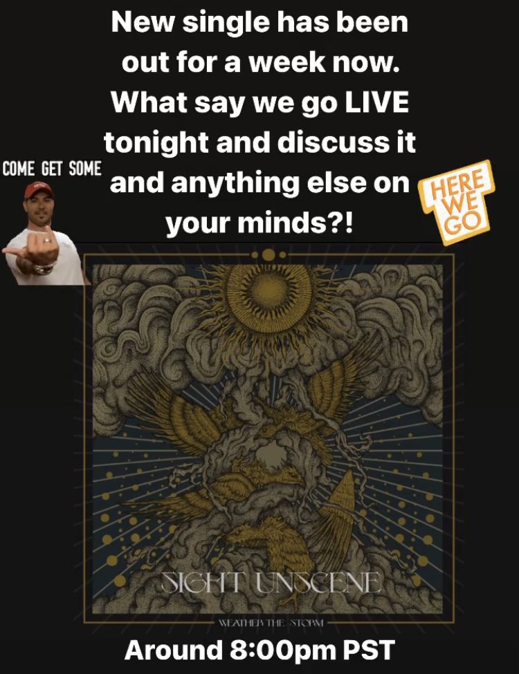 Check out Anthony on Insta tonight 8pm pst!! @officialsightunscene